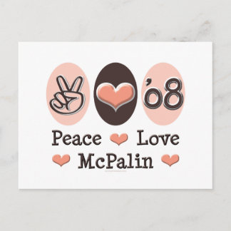 Carte postale Peace Love McPalin 08