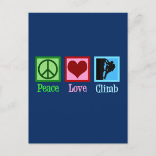 Carte Postale Peace Love Mountain Escalade