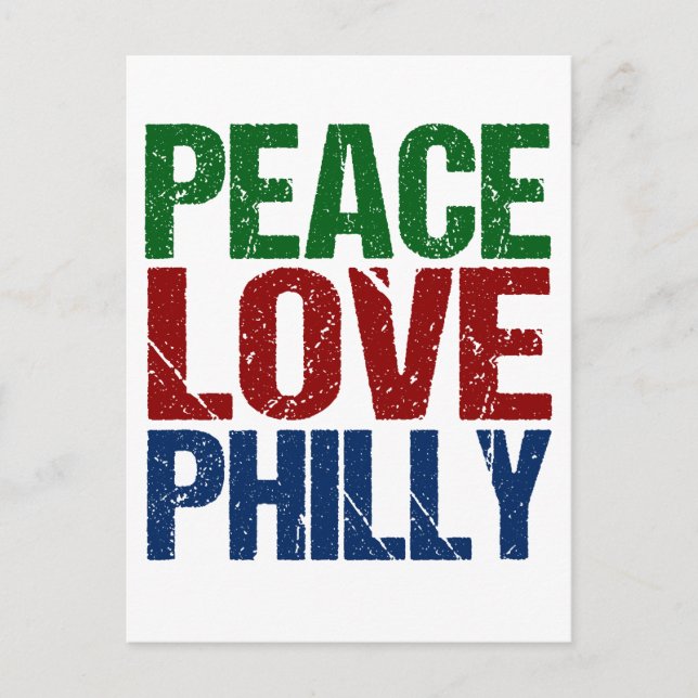 Carte Postale Peace Love Philly (Devant)