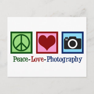 Carte Postale Peace Love Photography