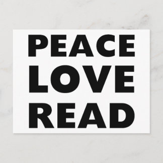 Carte Postale Peace Love Read