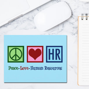 Carte Postale Peace Love Ressources humaines RH