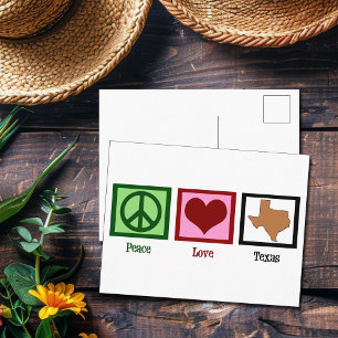 Carte Postale Peace Love Texas