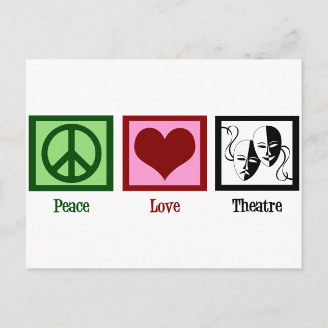 Carte Postale Peace Love Theatre Company (Devant)
