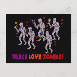 Carte Postale Peace Love Zombies