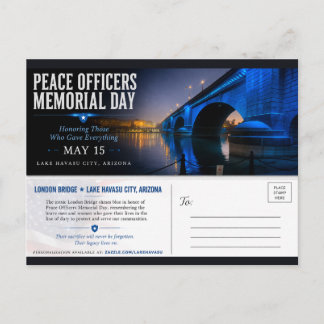 Carte Postale Peace Officers Memorial Day London Bridge Postcard