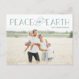 Carte postale Peace on Earth Editable Color Holida