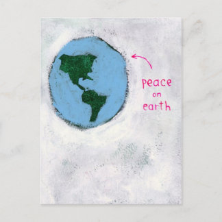 Carte Postale peace on earth postcard