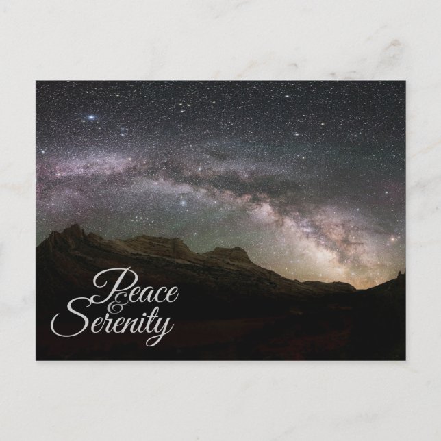Carte Postale Peace & Serenity Mountain Night Sky (Devant)