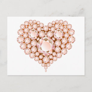 Carte Postale Peach Heart Gems