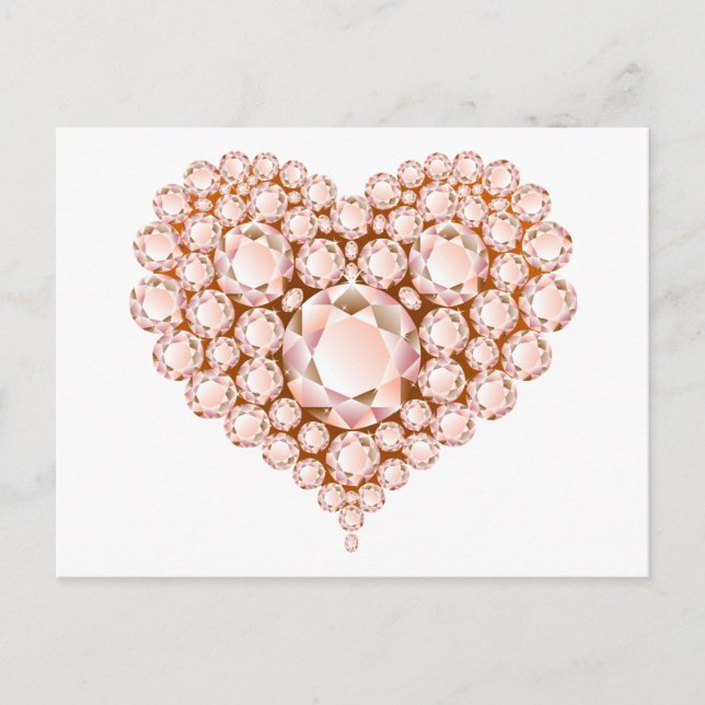 Carte Postale Peach Heart Gems (Devant)
