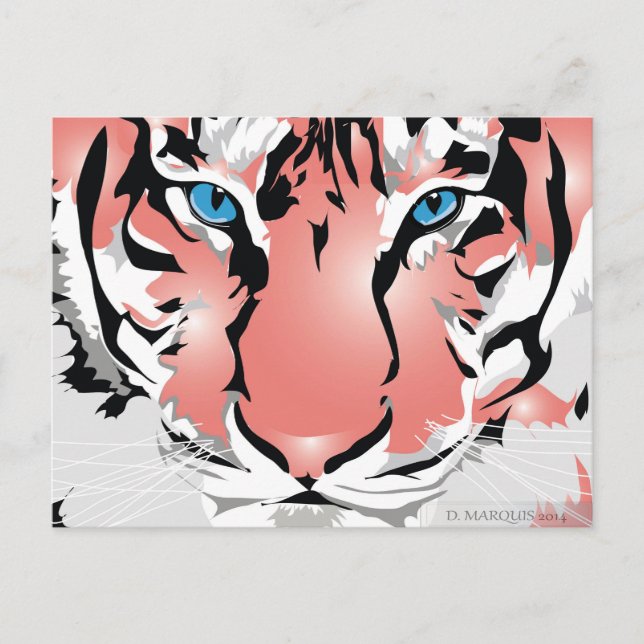 CARTE POSTALE PEACH TIGER (Devant)