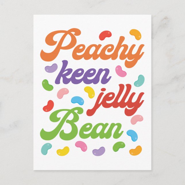 Carte Postale Peachy Keen Jelly Bean Easter Candy Retro (Devant)