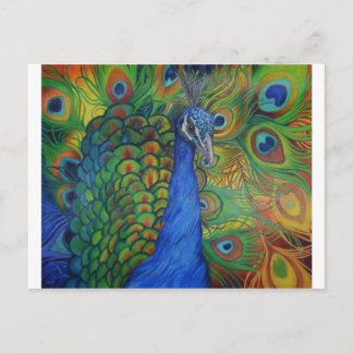Carte Postale Peacock Drawing