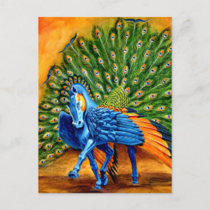 Carte Postale Peacock Pegasus