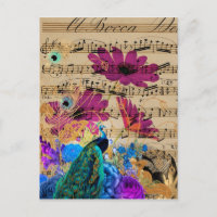 Peacock, Sheet Music et Flowers