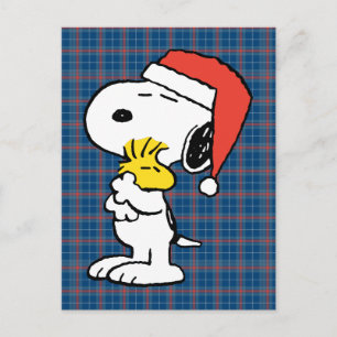 Carte Postale Peanuts   Câlins de vacances de Snoopy & Woodstock