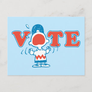 Carte Postale Peanuts   Charlie Brown Vote