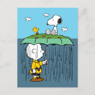 Carte Postale Peanuts Jour Ensoleillé Jour Pluvieux Moitié & M