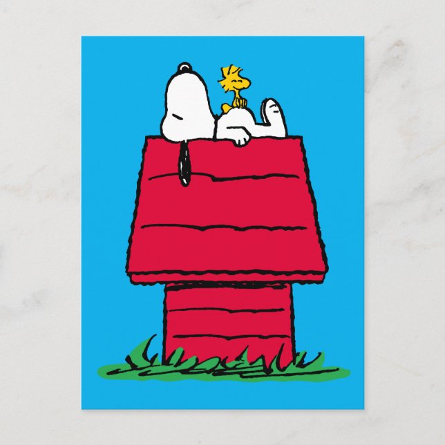 Carte Postale Peanuts | Maison de Snoopy & Woodstock (Devant)