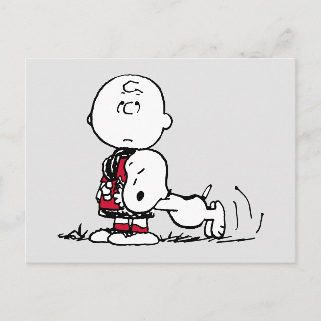 Carte Postale PEANUTS | Motif Rouge & Noir (Devant)