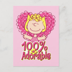 Carte Postale Peanuts   Sally 100% adorable