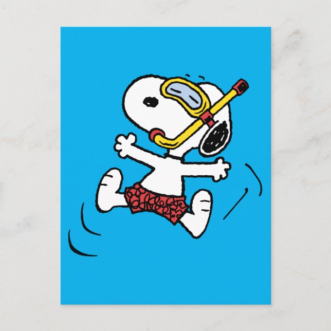 Carte Postale Peanuts | Snoopy Plongeur (Devant)