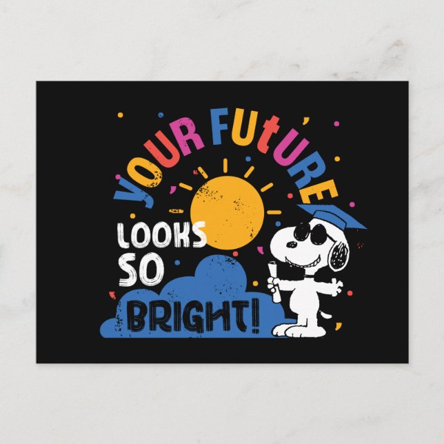Carte Postale Peanuts Snoopy Your Future Looks So Bright (Devant)