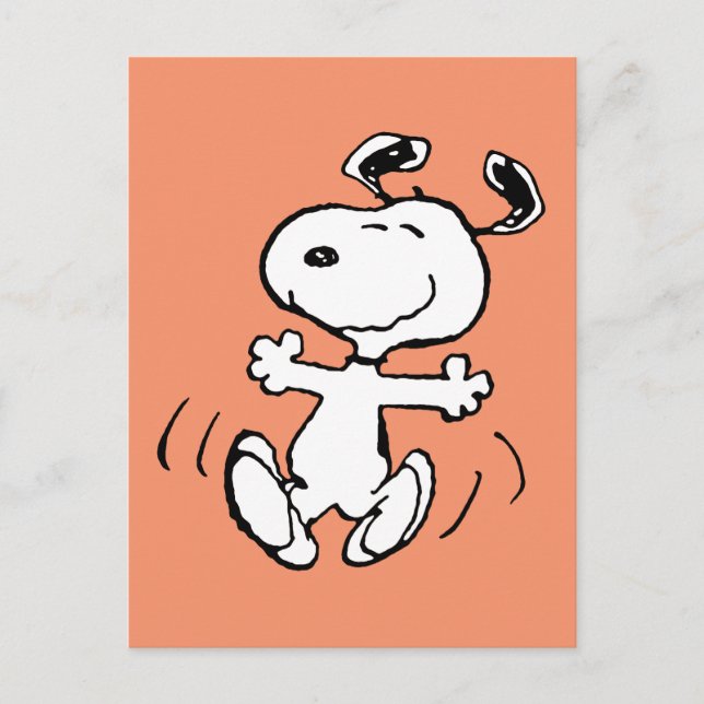 Carte Postale Peanuts | Une danse joyeuse de Snoopy (Devant)