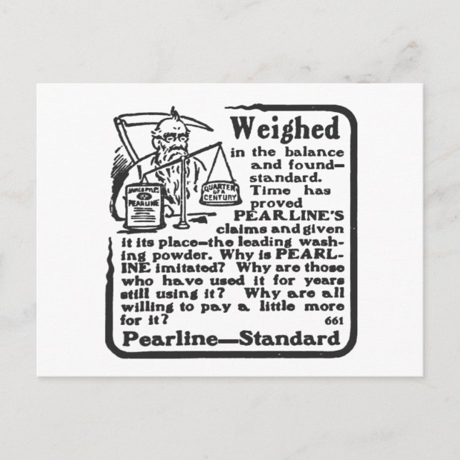 Carte postale "Pearline Advertisement" (Devant)