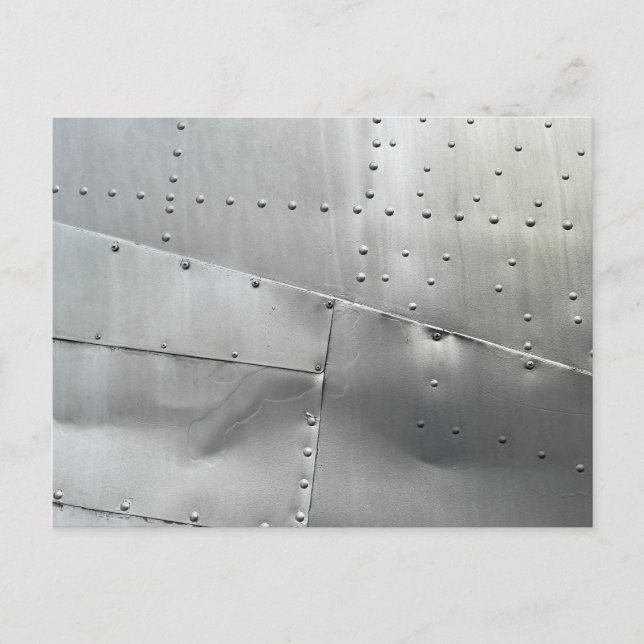 Carte Postale Peau d'aéronef en aluminium (Devant)
