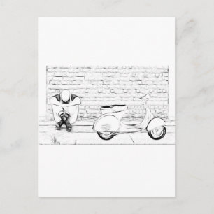 Carte Postale Peau Scooter