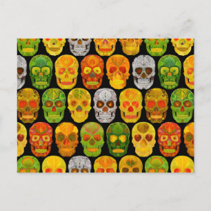 Carte Postale Peaux feuille Aspen Skulls sans couture motif 2018