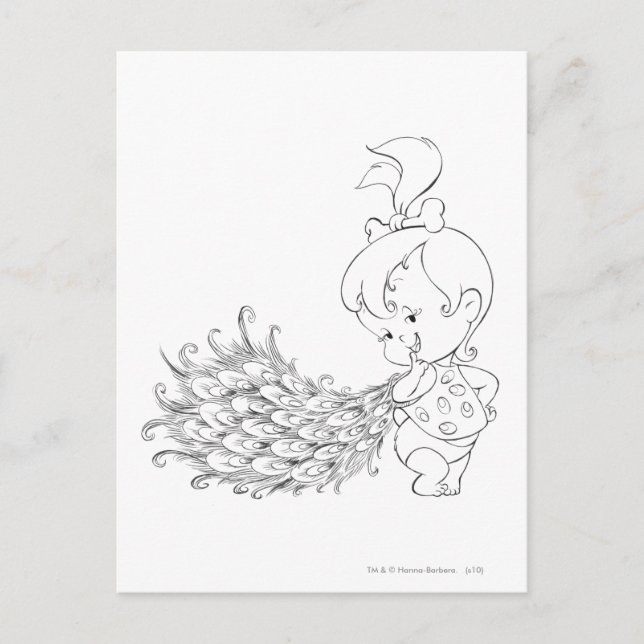 Carte Postale PEBBLES™ Dans Peacock (Devant)