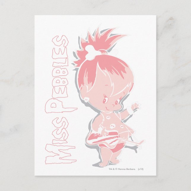 Carte Postale PEBBLES™ en rose (Devant)