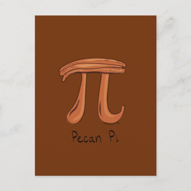Carte postale Pecan Pi Cute Math Pi Day (Devant)