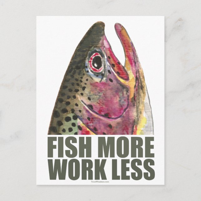 Carte Postale Pêche à la truite Plus (Devant)