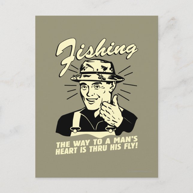 Carte Postale Pêche : À travers sa mouche (Devant)