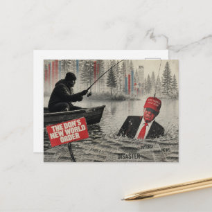 Carte Postale Pêche à Trump dans le Marais