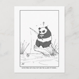 Carte Postale Pêche au panda
