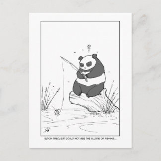Carte Postale Pêche au panda
