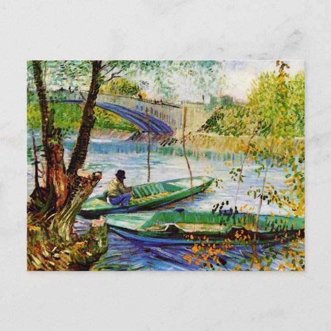 Carte Postale Pêche au printemps Vincent van Gogh (Devant)