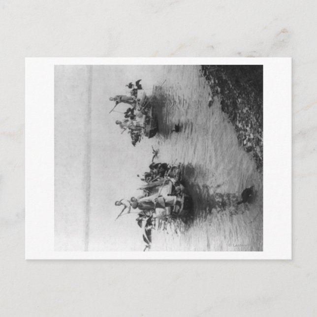 Carte Postale Pêche dans Grand Canal en Chine de Soo-chow (Devant)