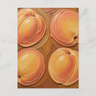 Carte Postale Pêches trempées dans le chocolat