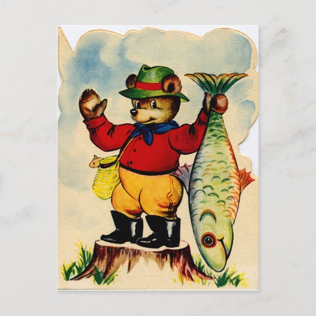 Carte Postale Pêcheur avec son Catch of the Day (Devant)