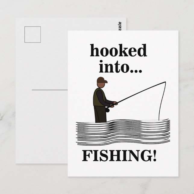 Carte Postale Pêcheur de poissons (Devant / Derrière)