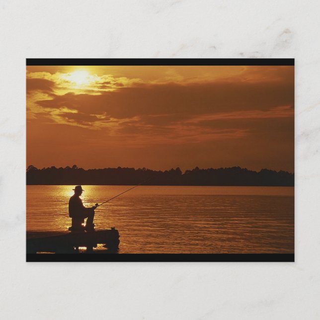 Carte Postale Pêcheur du soir paisible (Devant)
