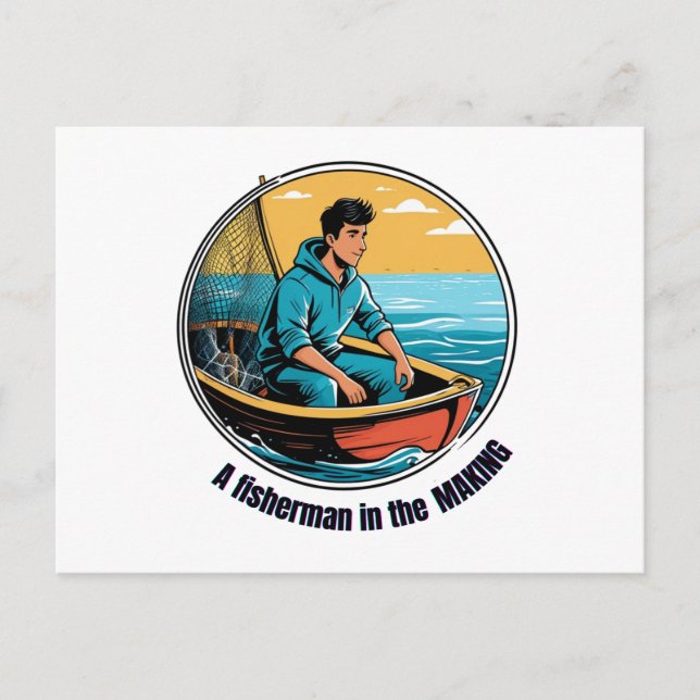 Carte Postale Pêcheur en devenir (Devant)