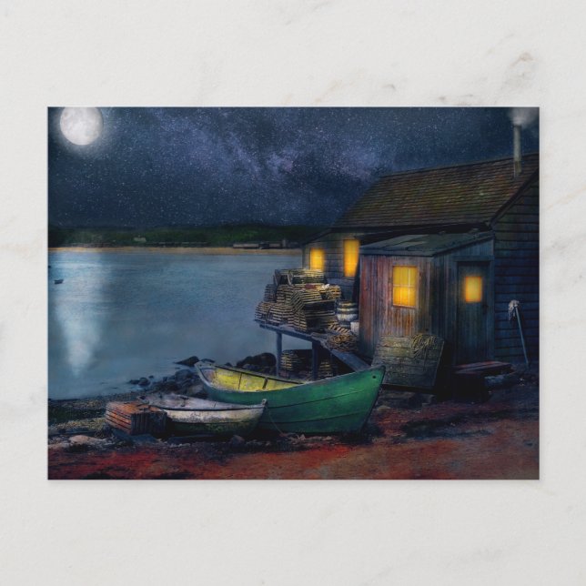 Carte Postale Pêcheur - Le Cabine du pêcheur 1915 (Devant)