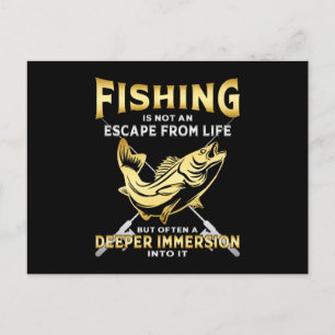 Carte Postale Pêcheur Pêche Aimer Poisson Pêche Rod Drôle Cadeau